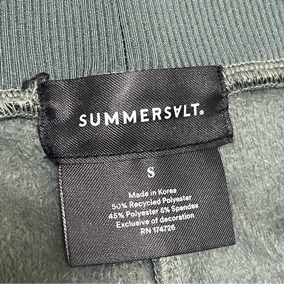 Summersalt Women's The Plush Velour Jogger Sz S Olive Green Pull On Pants. - Picture 5 of 7